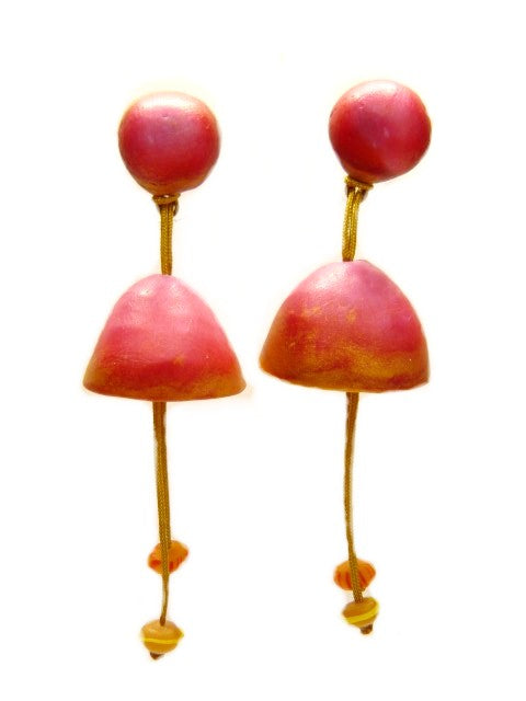 Boucles percées Danseuse rose LEA AIME LES FLEURS
