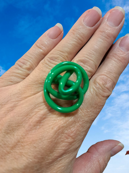 Bague Zig vert SAMUEL CORAUX