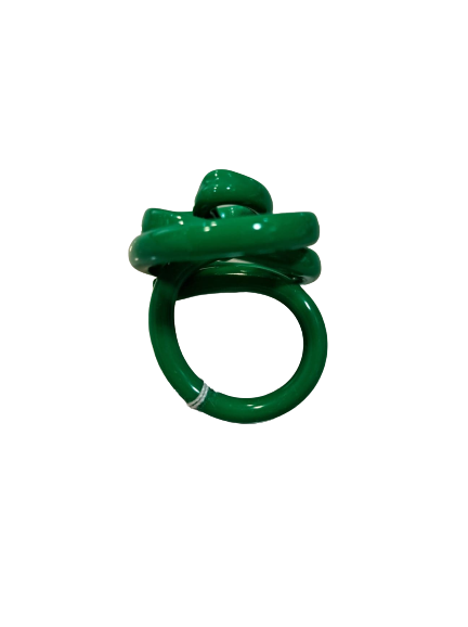 Bague Zig vert SAMUEL CORAUX