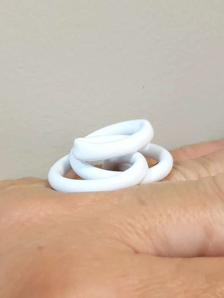 Bague Zig Blanche SAMUEL CORAUX