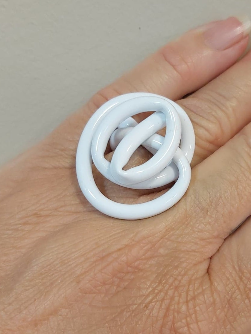 Bague Zig Blanche SAMUEL CORAUX