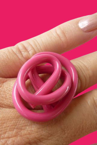 Bague Zig rose fuchsia SAMUEL CORAUX