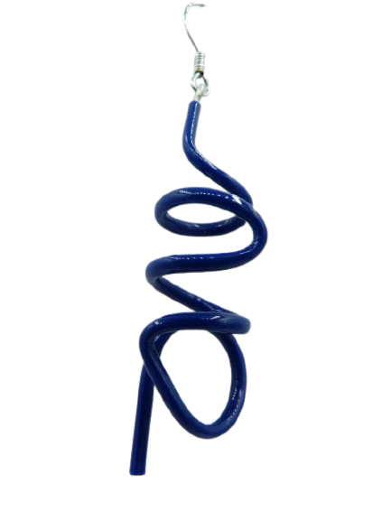 Boucles percées ZIGIGI marine SAMUEL CORAUX