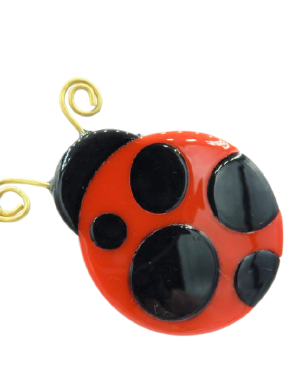 Broche Coccinelle rouge et noirFancy F