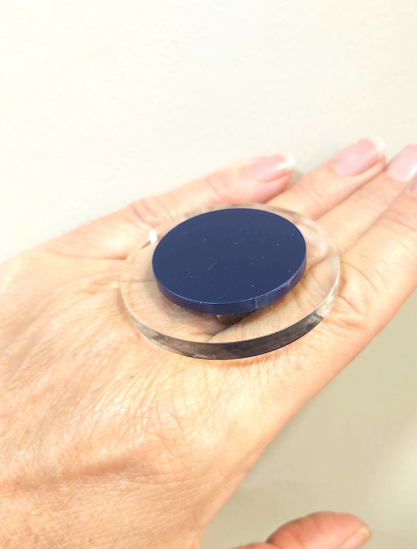 Bague Palet GM bleu marine FORMESPAZIO