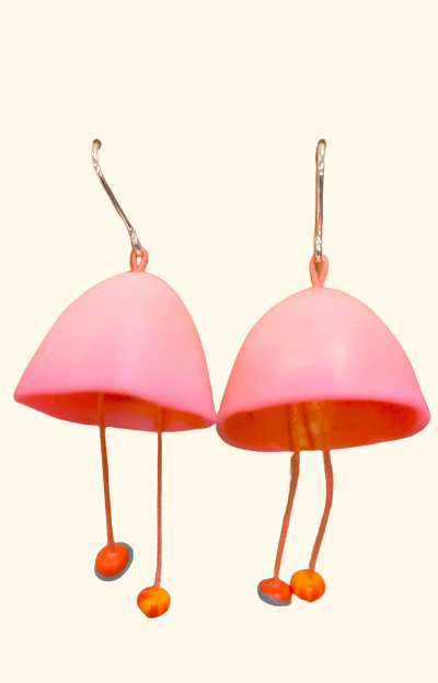 Boucles percées Danseuse rose LEA AIME LES FLEURS