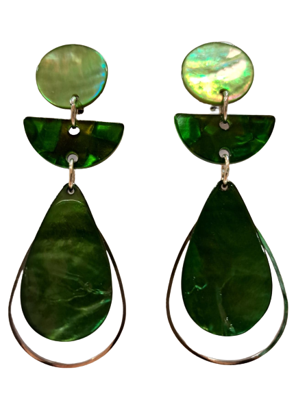 Boucles clips Goutte vert LA PETITE SARDINE