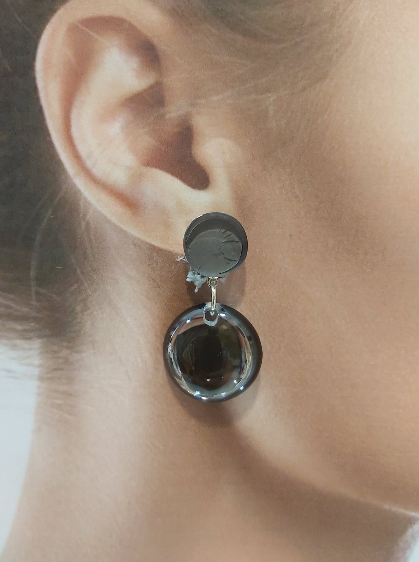 Boucles clips Diva gris VITO