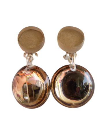 Boucles clips Diva beige VITO