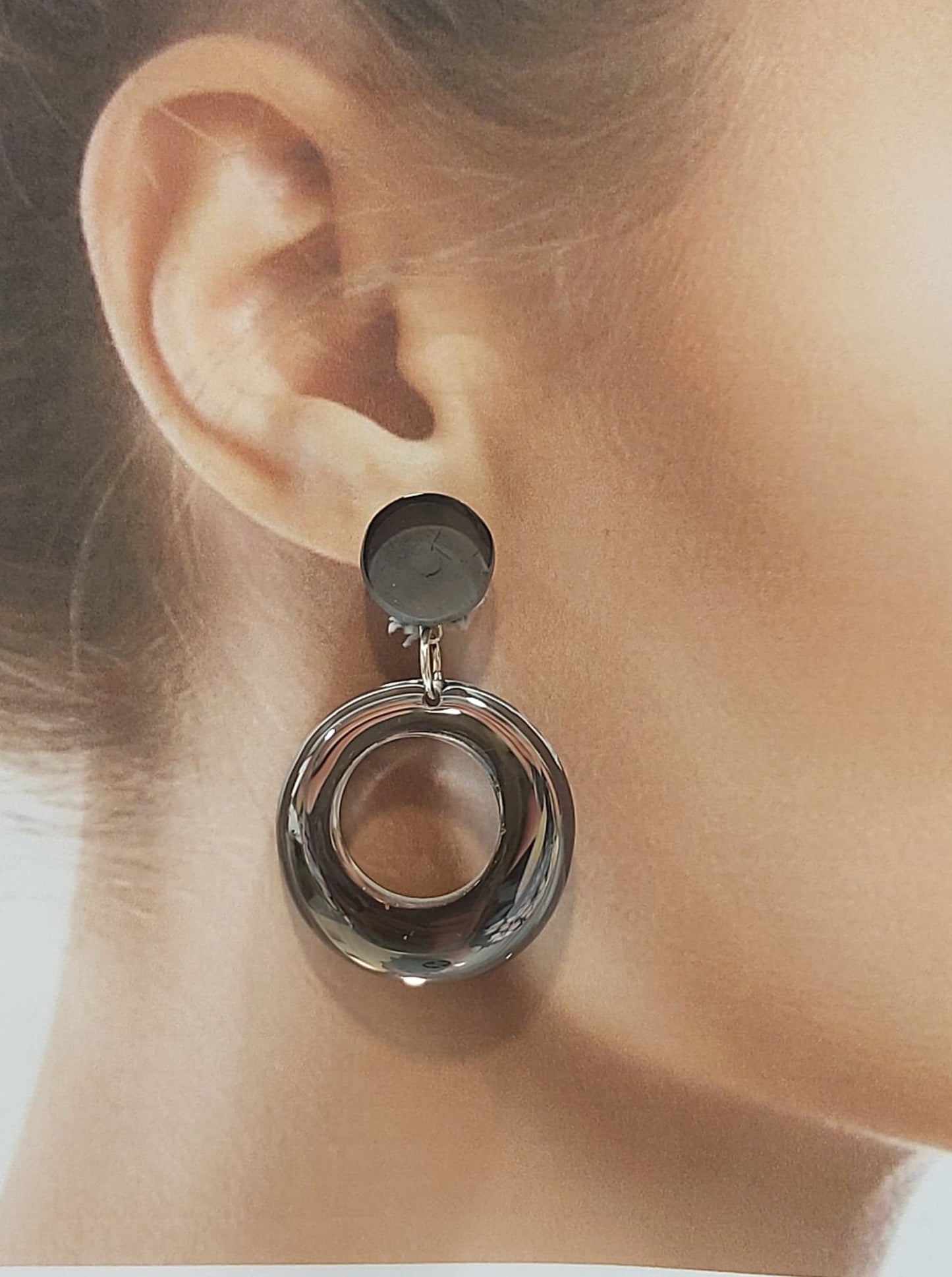 Boucles clips Créole PM gris VITO