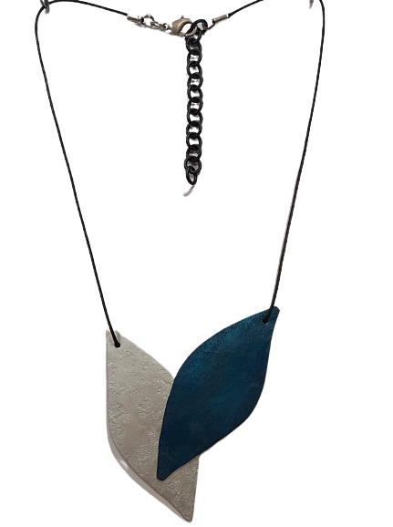 Collier Feuilles bleu OANA MILLET
