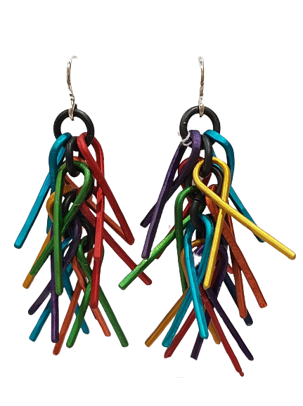 Boucles percées Trombones multicolore OANA MILLET
