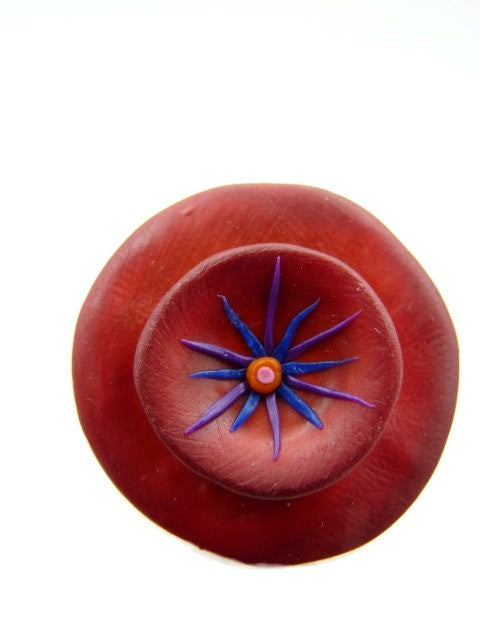 Bague 2 Plateaux rouge LEA AIME LES FLEURS