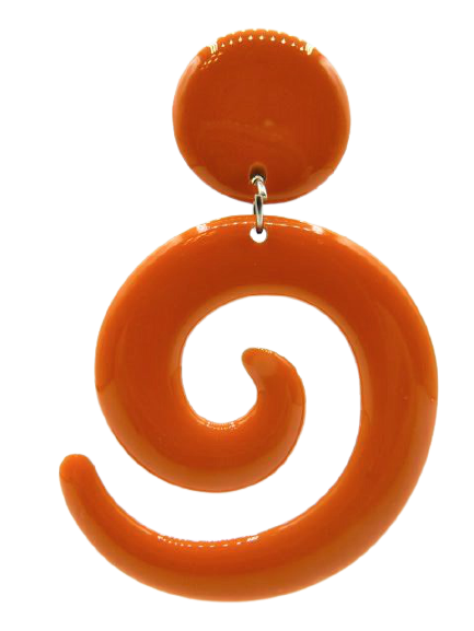 Boucles clips Spirale orange THIERRY JOO