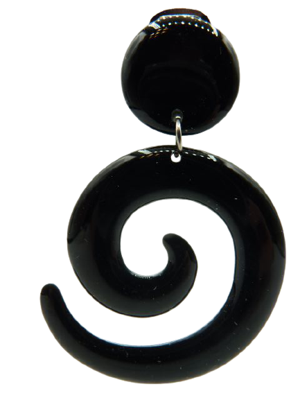 Boucles clips Spirale noir THIERRY JOO