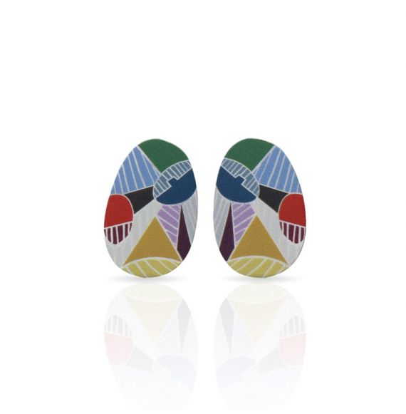 Boucles percées Cubismo PM multicolore RAS