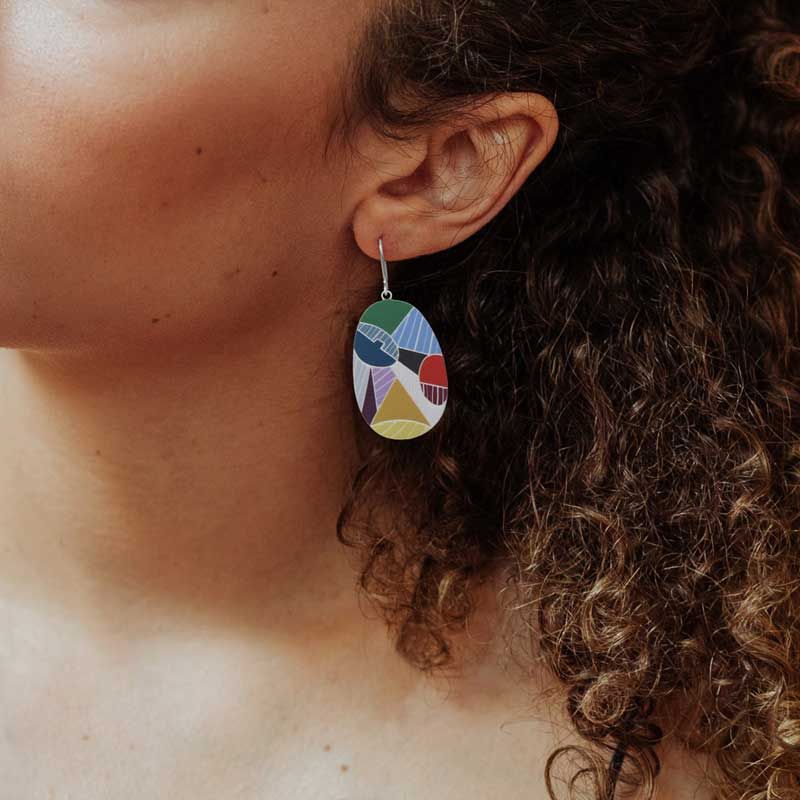 Boucles percées Cubismo GM multicolore RAS