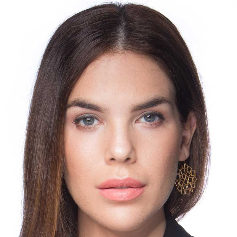 Boucles percées Carré GM or RAS