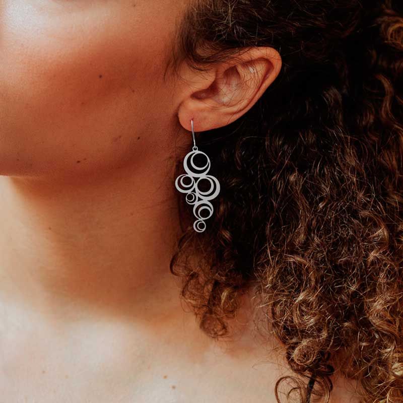 Boucles percées Adèle PM argent RAS