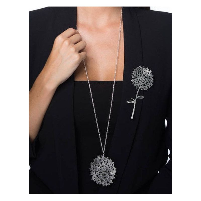 Collier sautoir Hortensia GM argent RAS