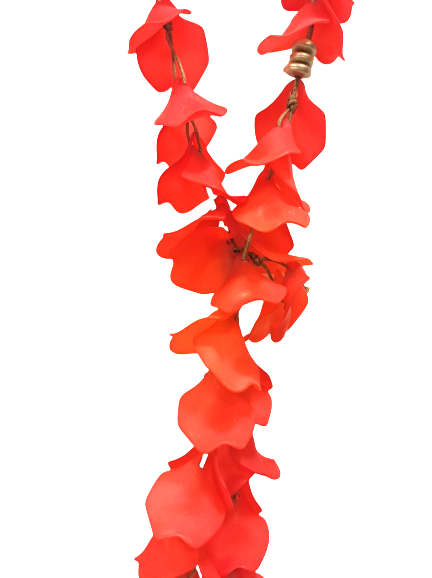 Collier sautoir Pétales GM rouge Fancy F