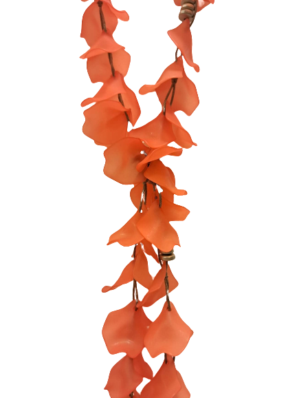 Collier sautoir Pétales GM orange Fancy F