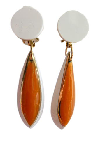 Boucles clips Aloé orange VITO