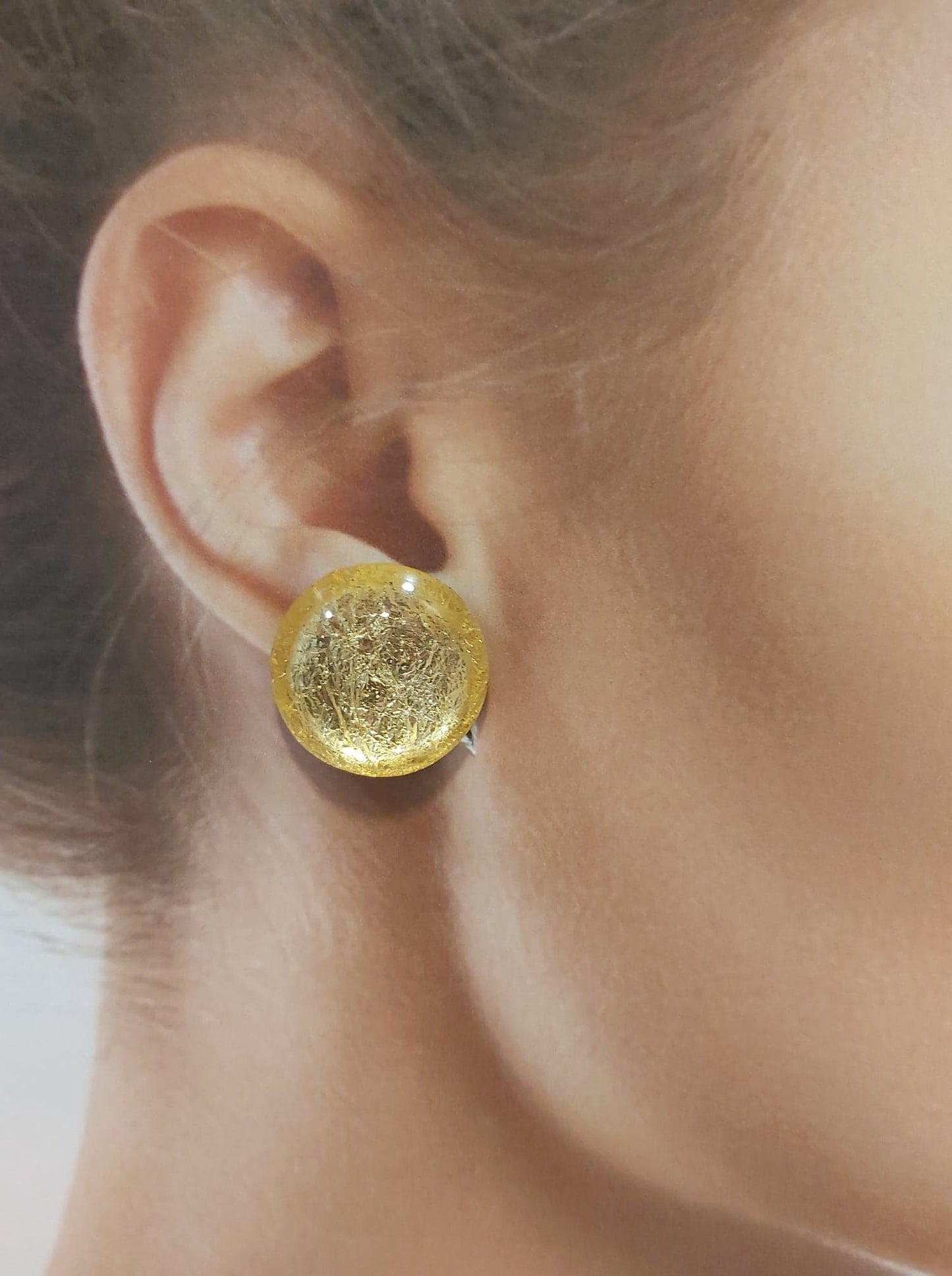 Boucles clips Rond or VITO