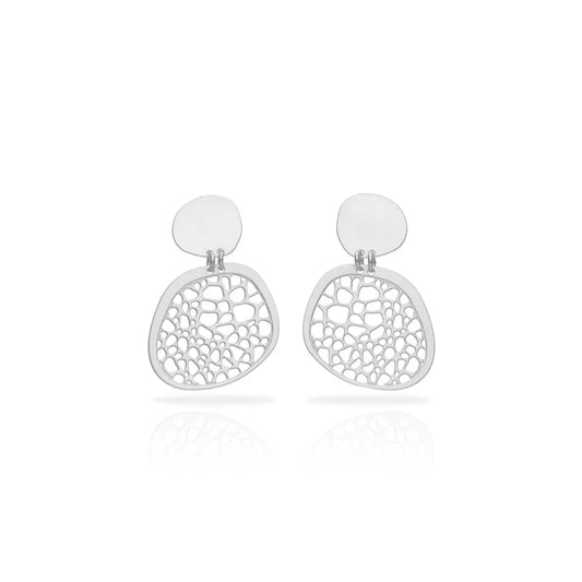 Boucles percées Pétra PM argent RAS