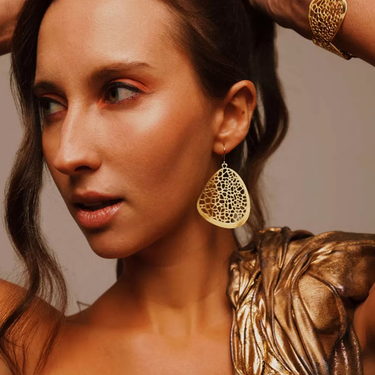 Boucles percées Pétra XL or RAS