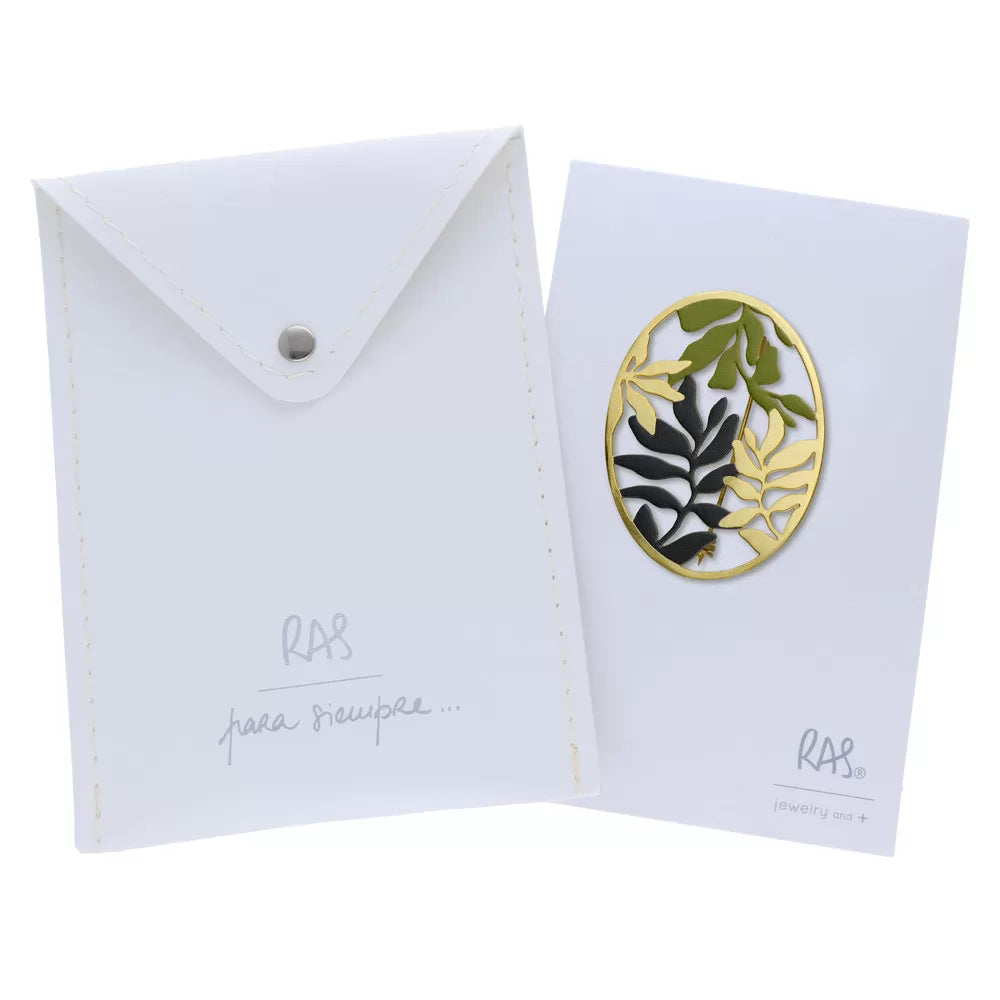 Broche Orabella or vert RAS