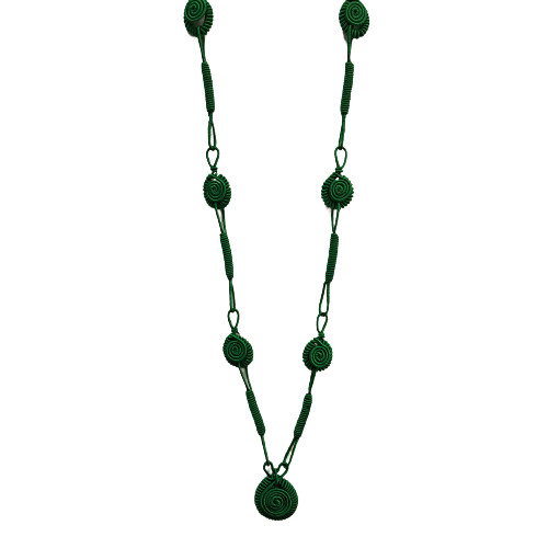 Collier sautoir Médaillon GM vert NAF BIJOUX