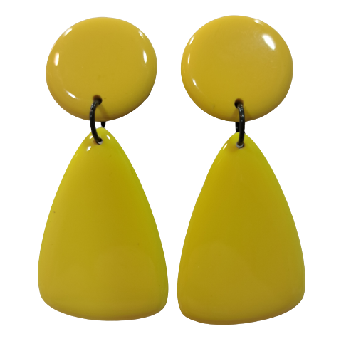 Boucles clips Triangle jaune THIERRY JOO