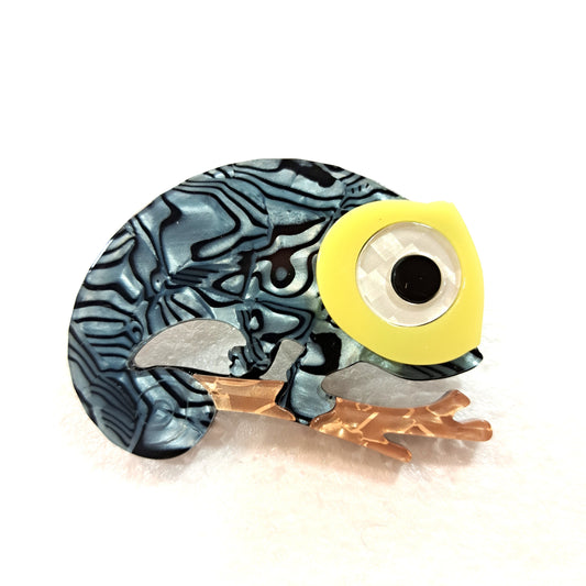 Broche Caméléon bleu Fancy F