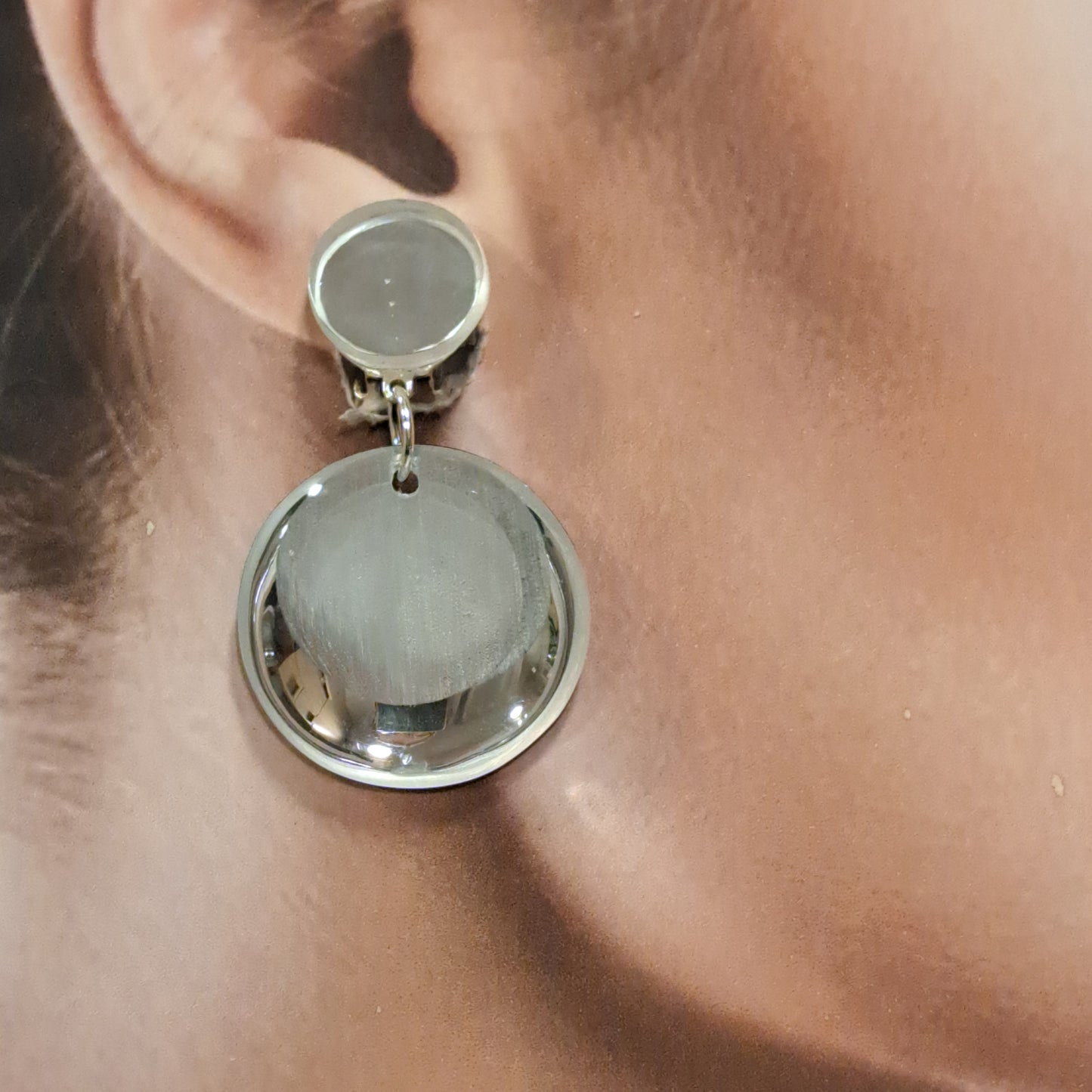 Boucles clips Toscane pendante transparente VITO