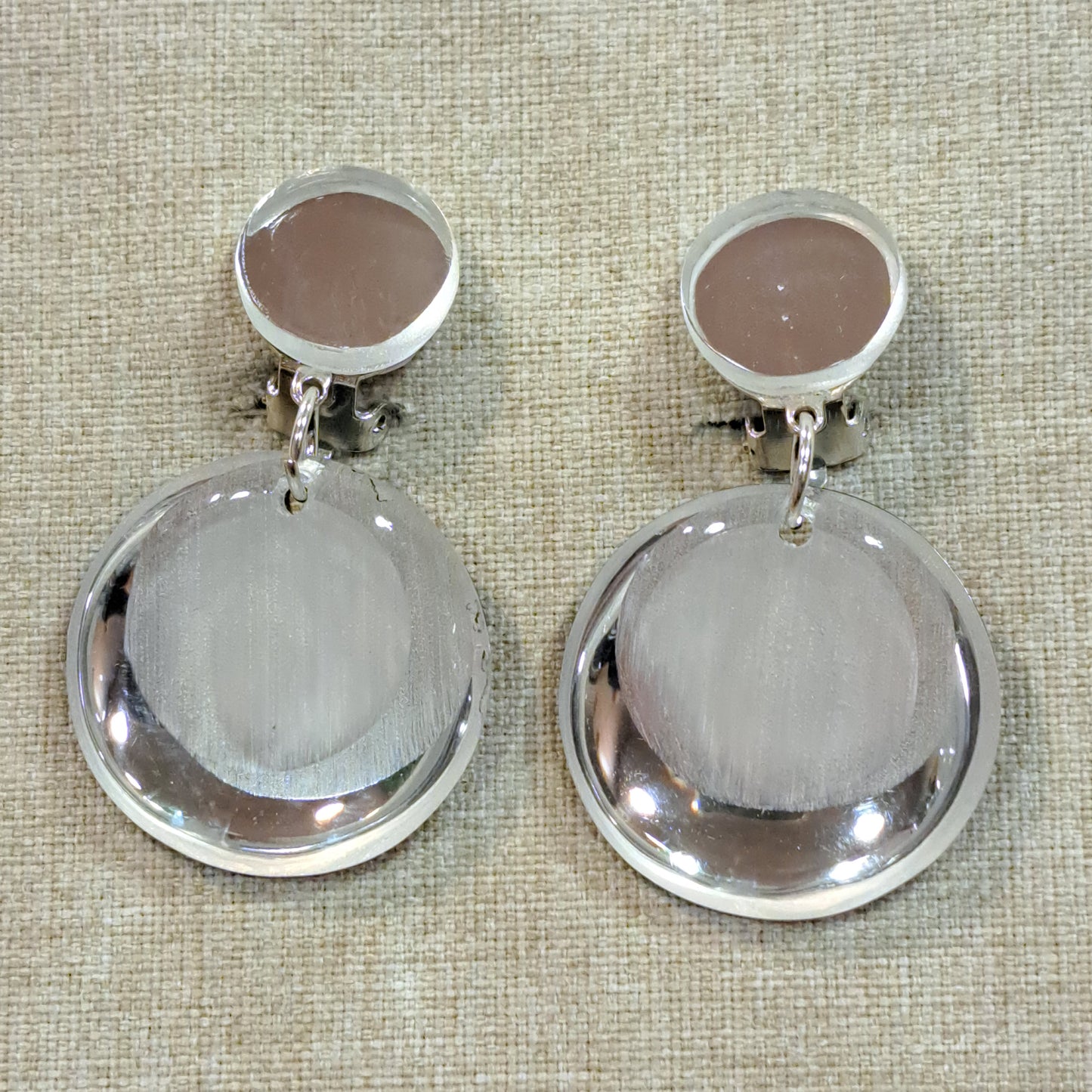 Boucles clips Toscane pendante transparente VITO