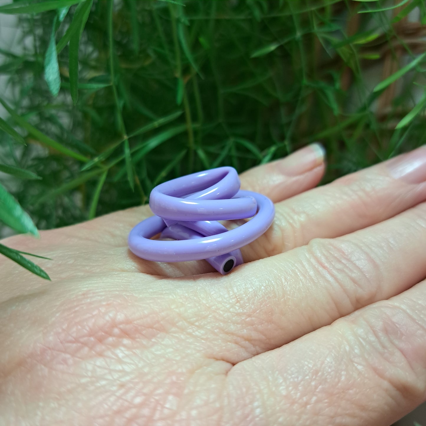 Bague Zig mauve SAMUEL CORAUX