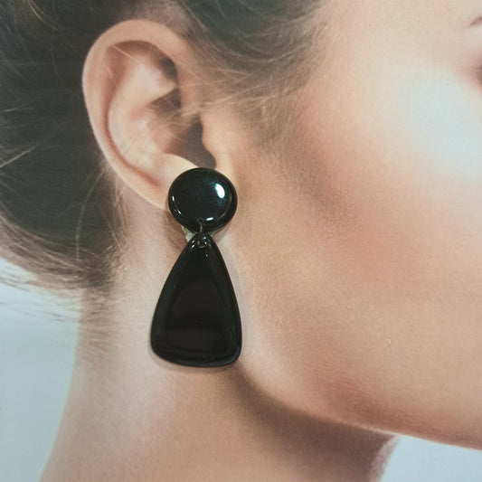 Boucles clips Triangle noir THIERRY JOO