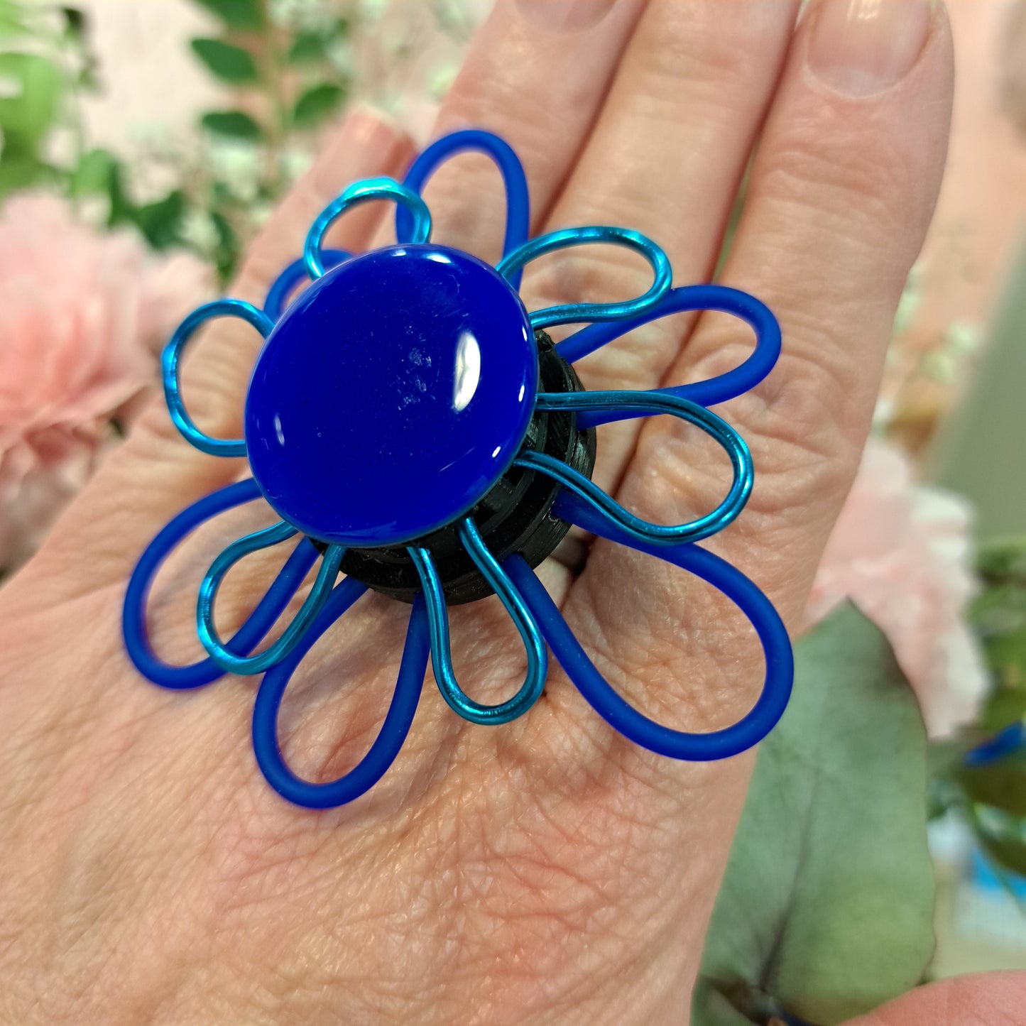 Bague Fleur bleu THIERRY JOO