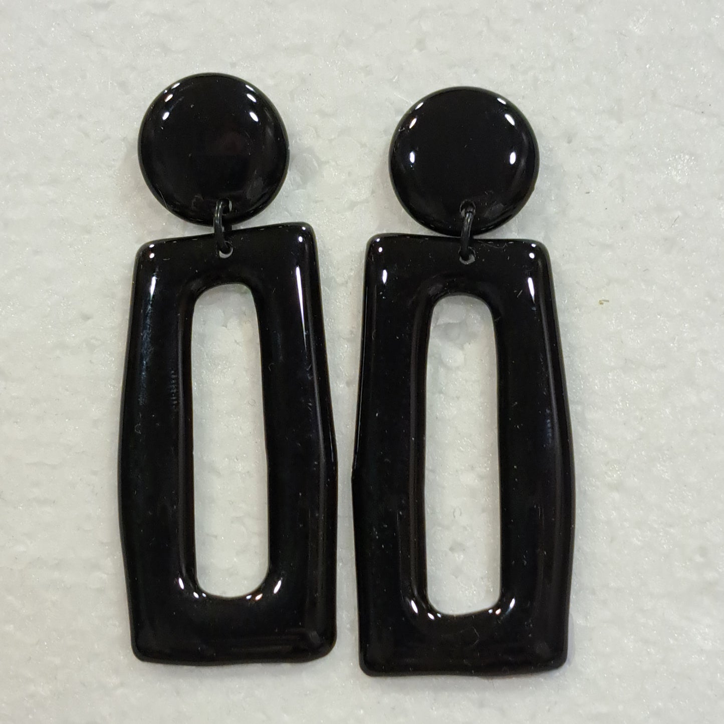 Boucles clips Rectangle GM noir THIERRY JOO