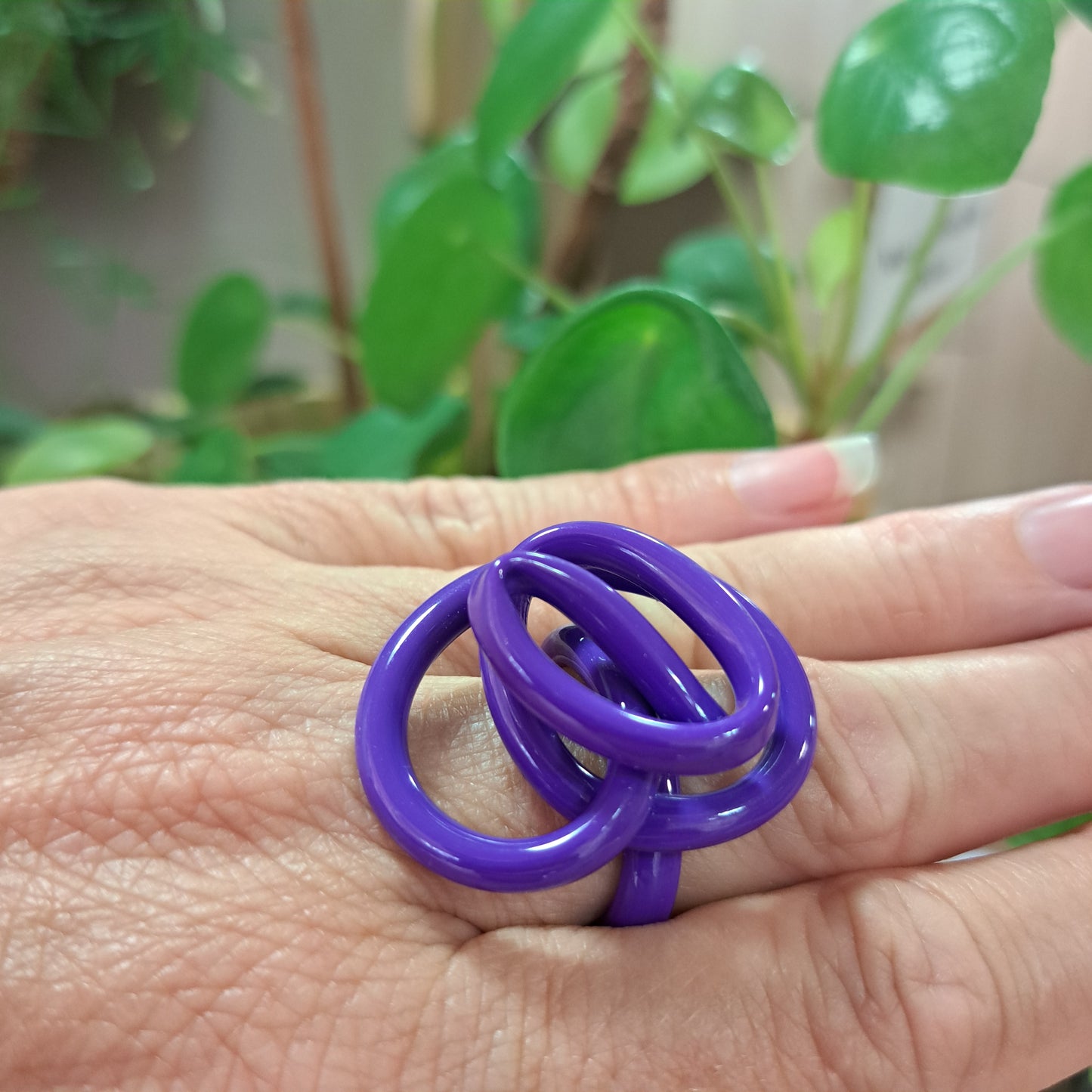 Bague Zig violet SAMUEL CORAUX