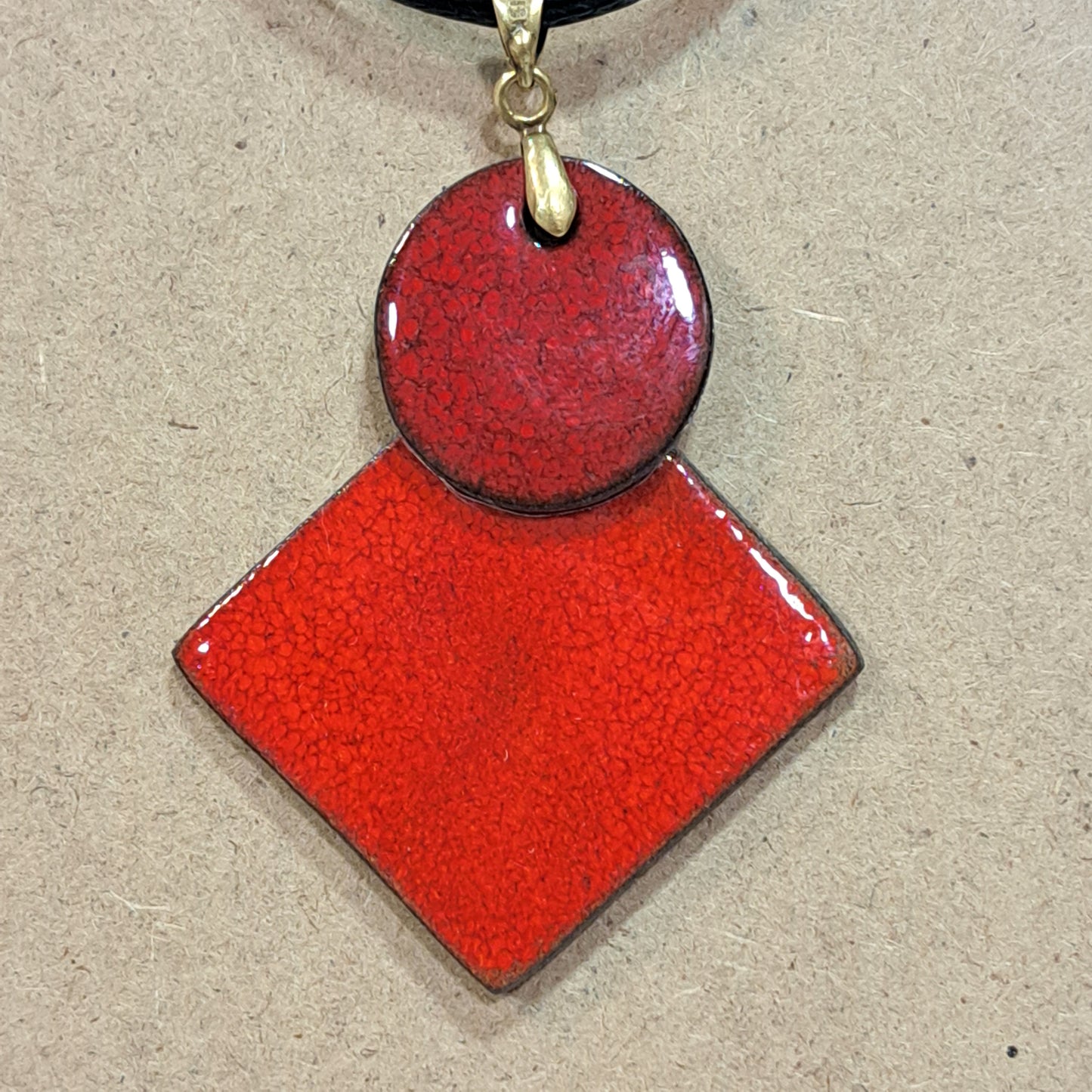 Collier pendentif Duo rouge CHRISTINE ALLOING