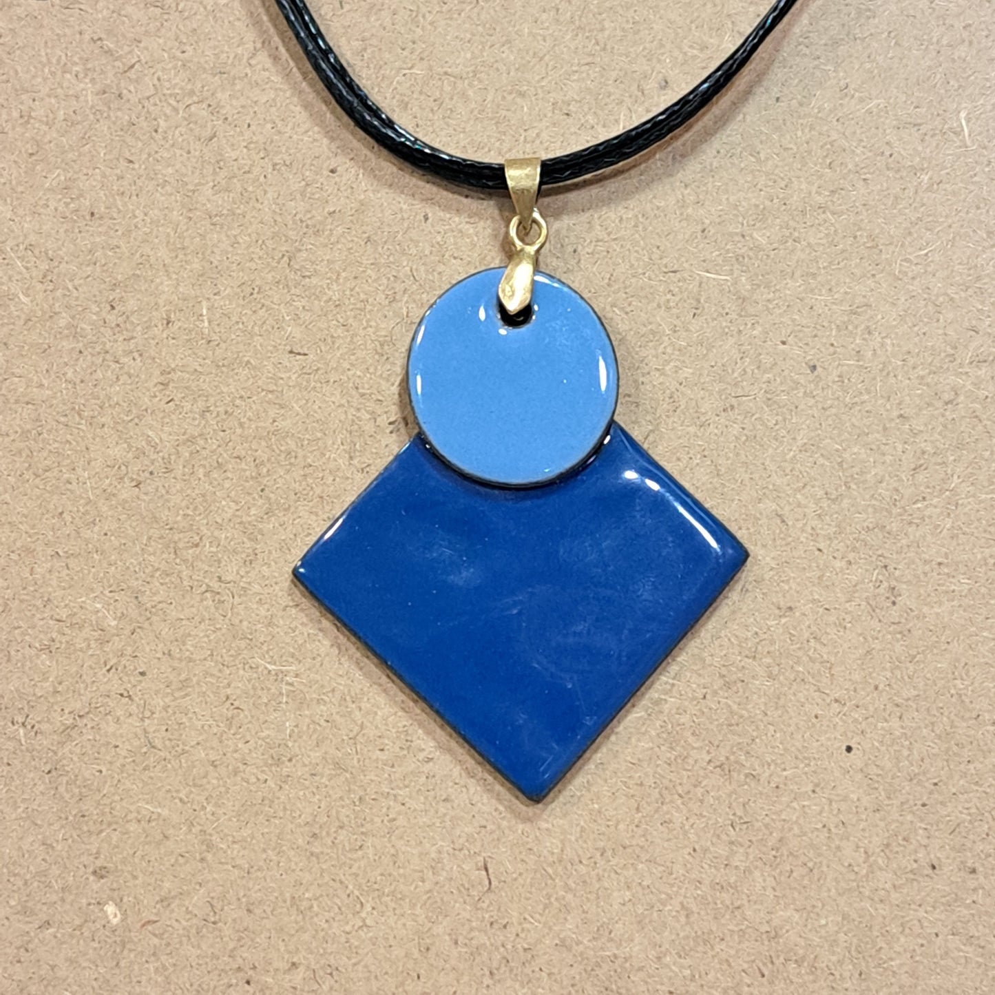 Collier pendentif Duo bleu CHRISTINE ALLOING