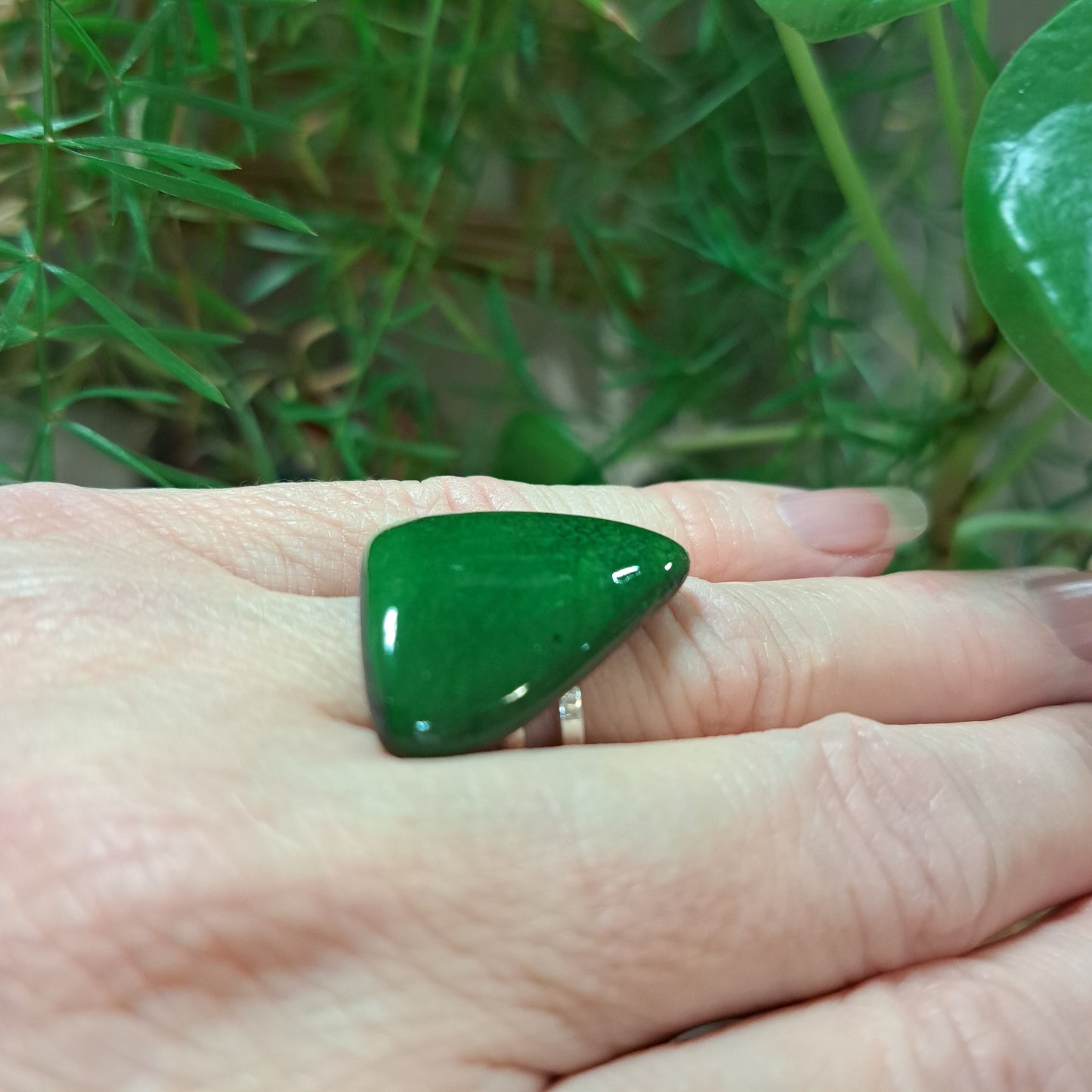 Bague Delta vert CHRISTINE ALLOING