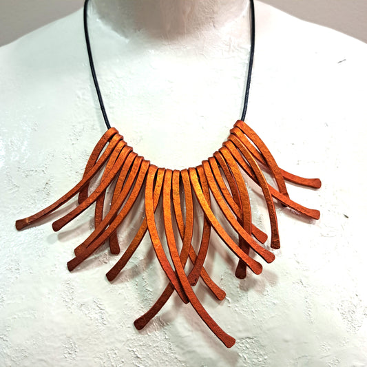 Collier Virgules orange OANA MILLET