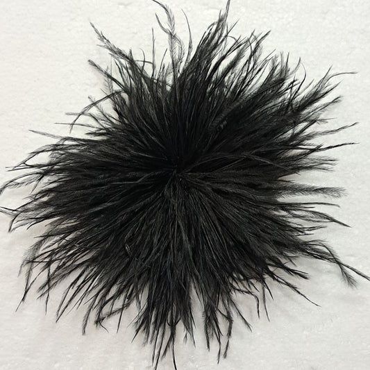Broche Plume d'autruche noir Fancy F