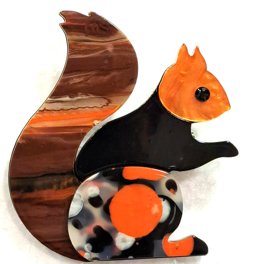 Broche Ecureuil orange Fancy F