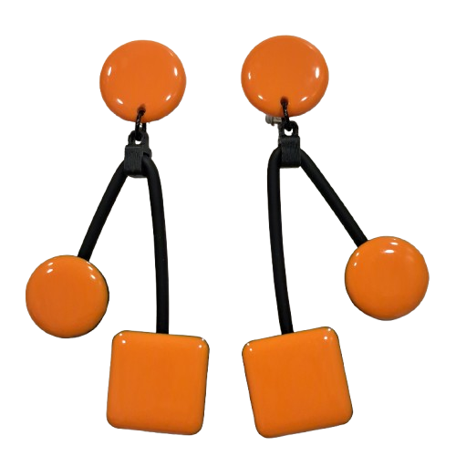 Boucles clips Balancier orange THIERRYJOO