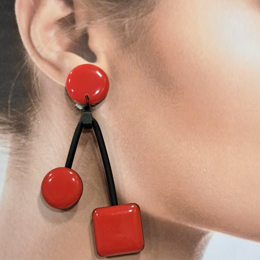 Boucles clips Balancier rouge THIERRYJOO