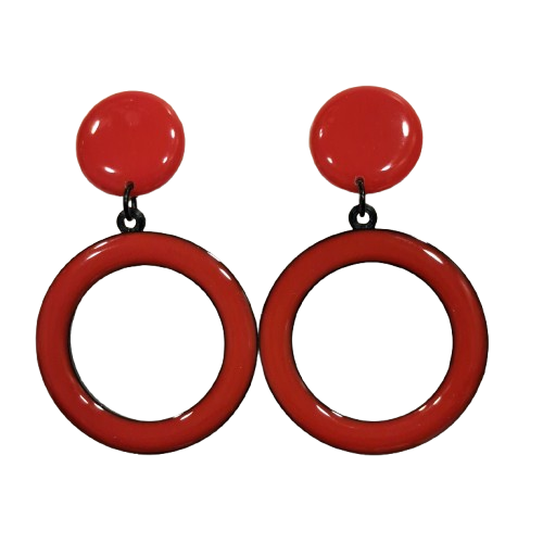 Boucles percées Créole rouge THIERRYJOO